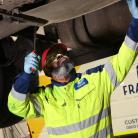 Man repairing vehicle