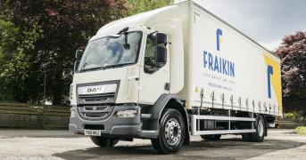 Fraikin rigid parked in a depot