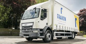 Fraikin rigid parked in a depot